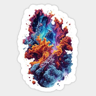 A Cosmic Ballet: Nebula's Elegance in Pillars of Creation - cosmic Sticker